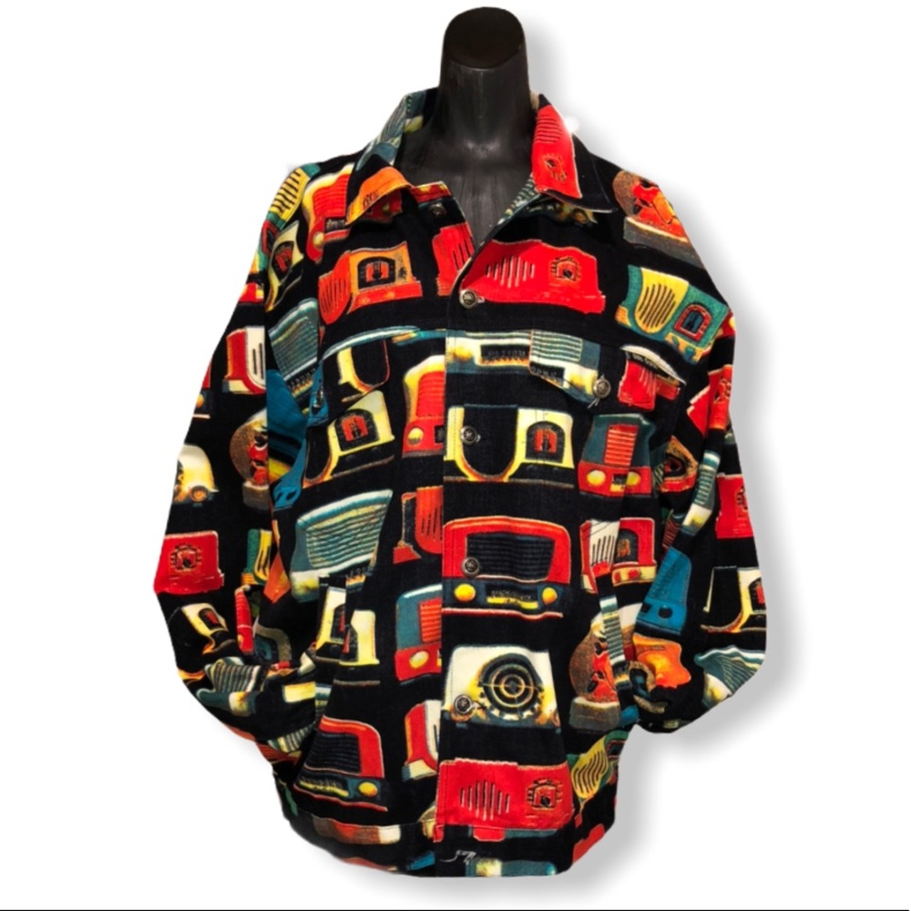 Vintage GUY O’SPORT radio print denim jacket